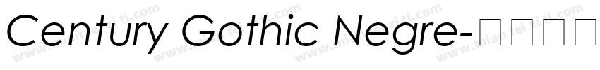 Century Gothic Negre字体转换